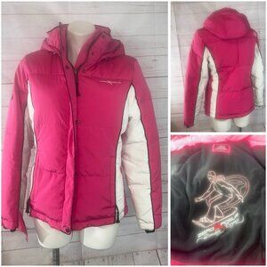 Zero Exposure Ladies Snowboarding Jacket Size Small Pink a Black Puffer lined